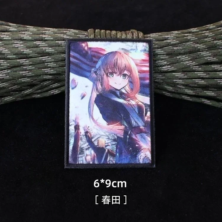 Parches Frontline para ropa para niñas, parche bordado de Anime, insignias tácticas de pistola para niñas en mochila, brazalete de bucle de gancho militar - imagen 5