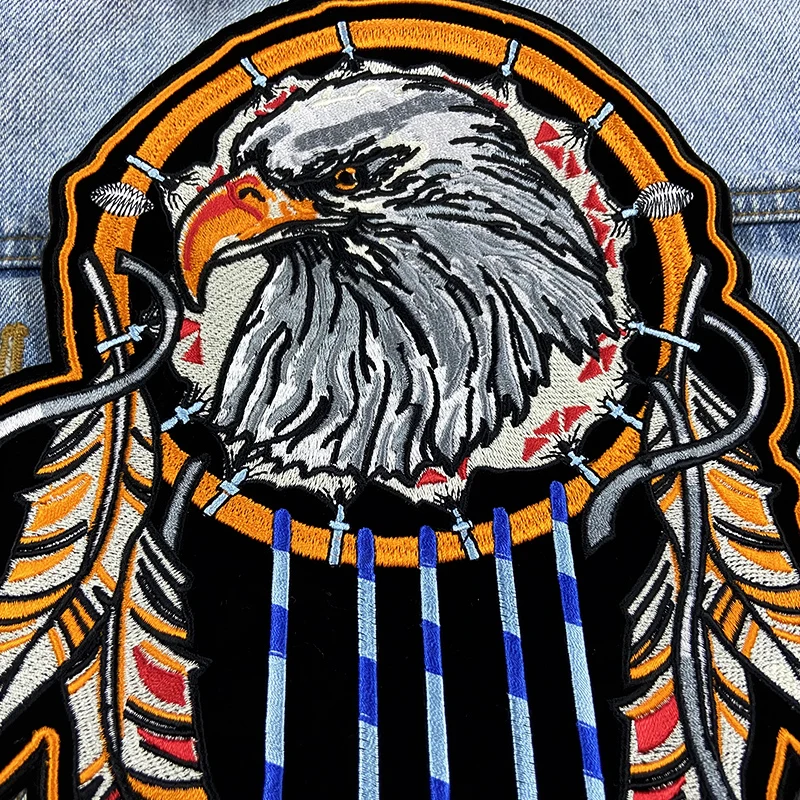 Parche de mono para fumar, parche bordado trasero grande para motocicleta, parches para planchar para ropa, parches Punk para ropa, apliques para pantalones vaqueros - imagen 3