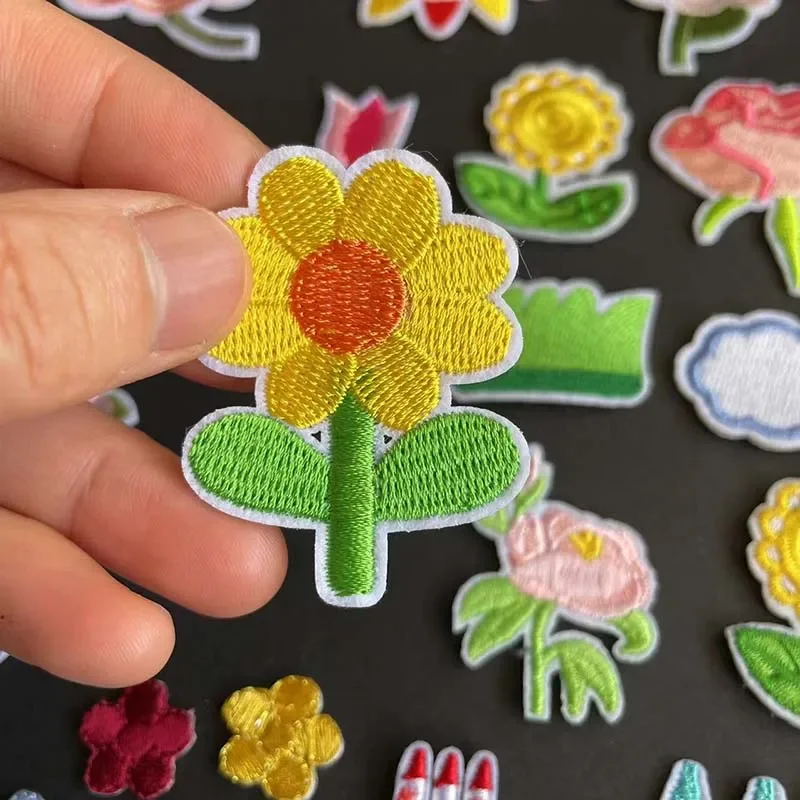 Parche termosellado infantil girasol y rosa – Algodón ripstop - imagen 3