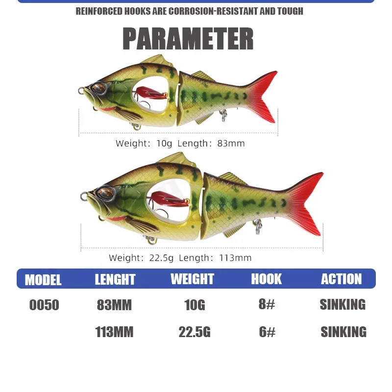 Señuelos de Pesca de 23G y 113Mm, cebos artificiales, hélice de hundimiento duro, Spinner de vibración, Wobbler, anzuelos Crankbait - imagen 3