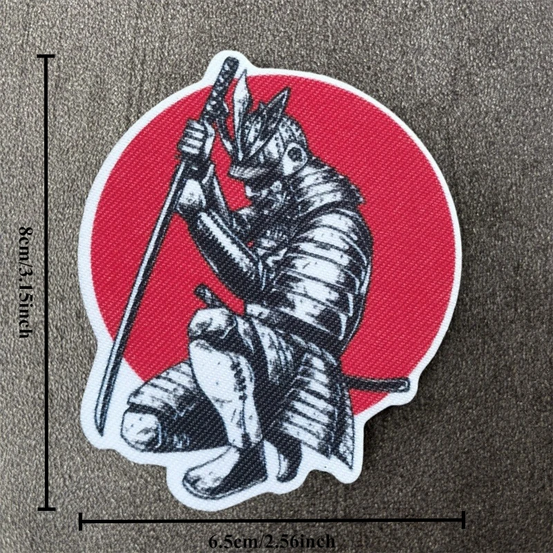 Parche táctico El Samurái y Sol – Insignia moral militar con velcro