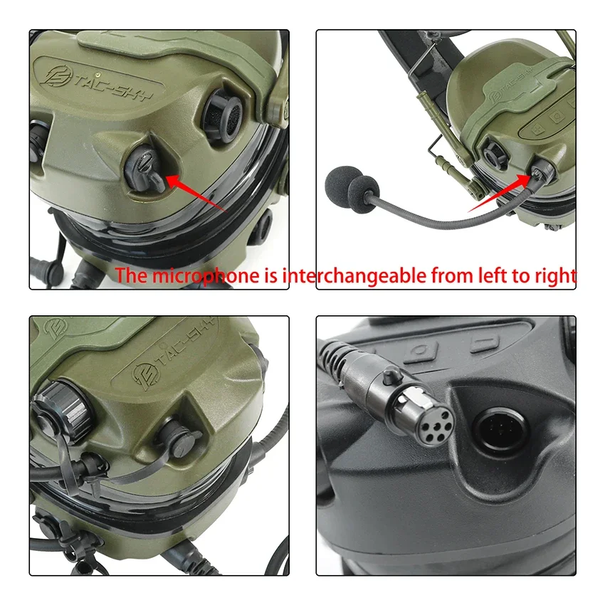 TAC-SKY TAC700 electrónico, reducción de ruido, auriculares tácticos militares, orejeras de protección auditiva para Airsoft, auriculares de tiro - imagen 3