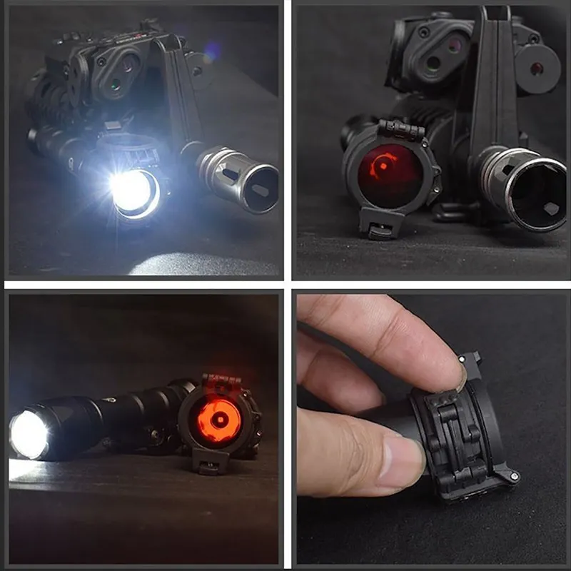 Airsoft Surefir M600 M300 linterna IR filtro difusor lente Protector cubierta arma explorador luz infrarroja visión nocturna sombra - imagen 2