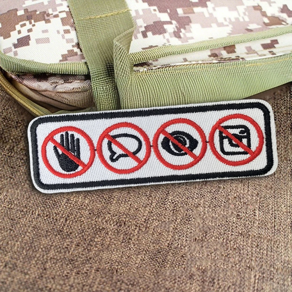 Cosas que no permiten ser hechas parche táctico gancho bordado parche moral insignia ejército militar brazalete mochila pegatinas - imagen 2