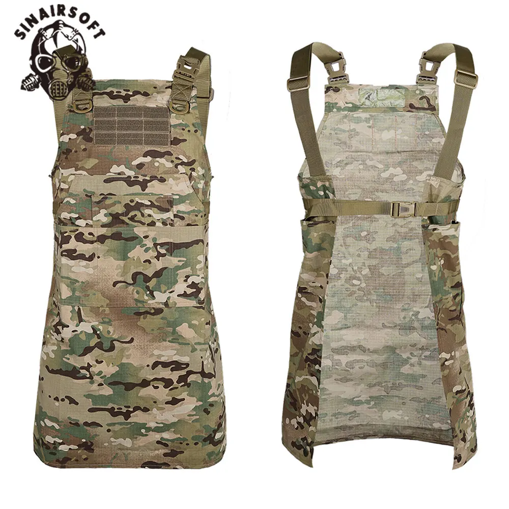 Delantal táctico unisex con múltiples bolsillos de alta resistencia con hebilla de liberación rápida, delantal de utilidad, 12 colores para asar, cocinar barbacoa - imagen 2