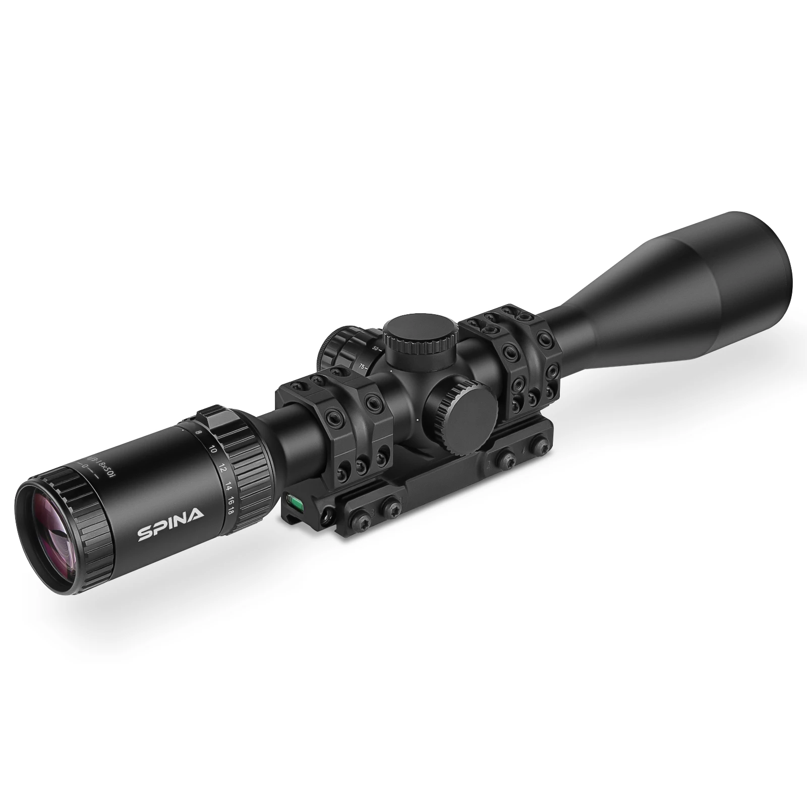 SPINA OPTICS-Soporte de aluminio para mira telescópica táctica de caza con nivel de burbuja, anillos de alcance de 30 mm, AR15, M4, soporte para mira de una pieza - imagen 3