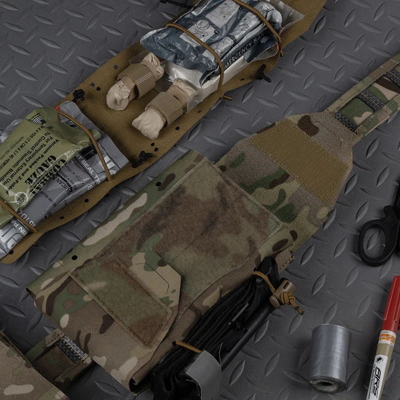Bolsa de primeros auxilios MOLLE de diseño dividido, bolsa médica ligera que se adapta a cinturones ≤ 5CM de ancho, nailon duradero, equipo de emergencia para caza al aire libre - imagen 2