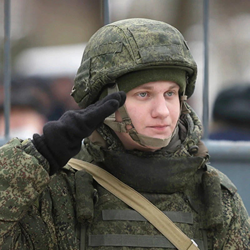 Guantes tácticos Air Soft Russian VKBO cálidos tácticas de caza guantes de lana negros de doble capa mezclados resistentes al frío hombre verde - imagen 2