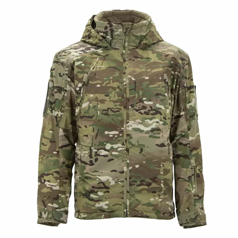 Chaqueta de algodón táctica para hombre, abrigo de algodón de camuflaje con protección polar para clima frío y invierno, camuflaje para nieve - imagen 4