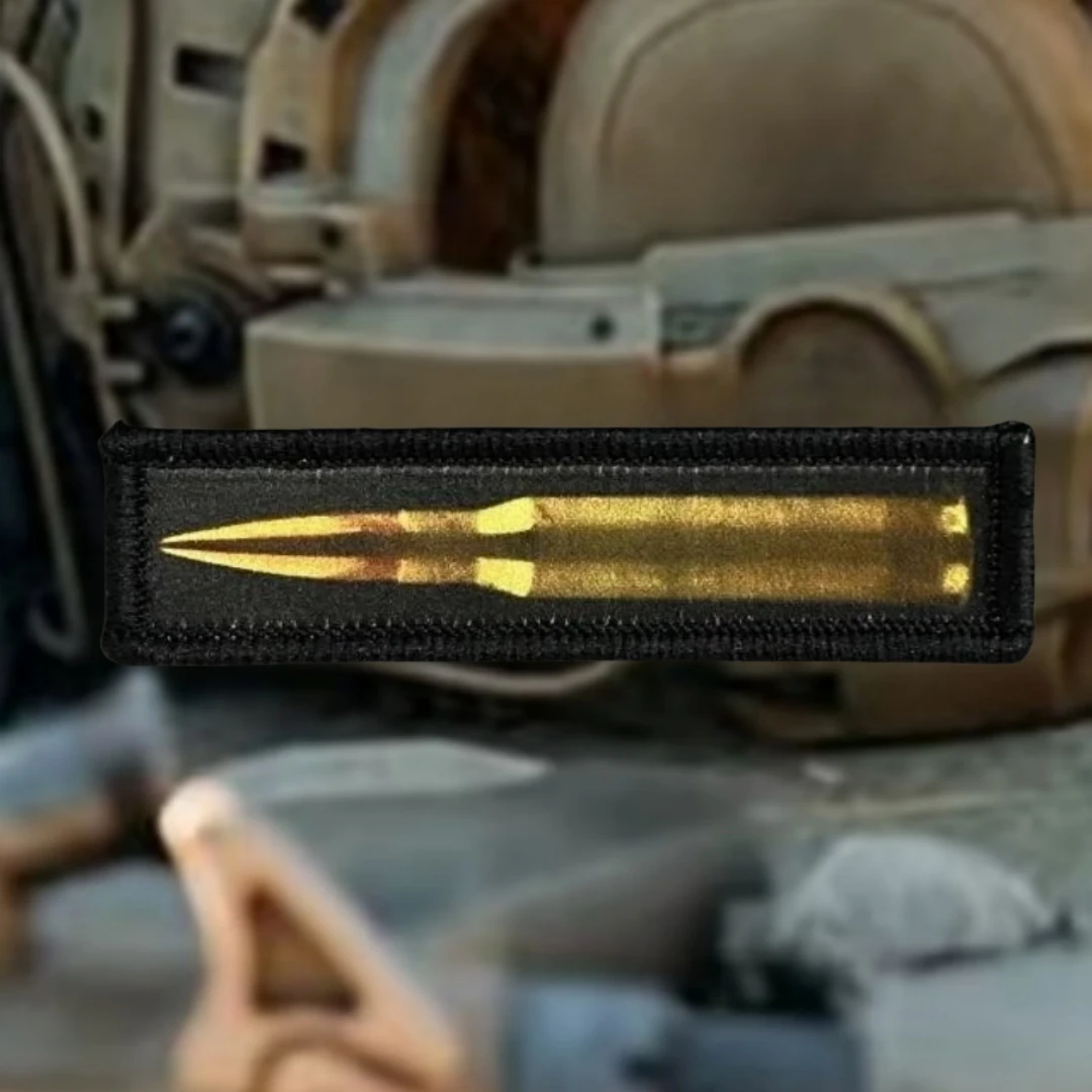 Insignia de moral táctica de bala, parches de gancho y bucle impresos divertidos para ropa, pegatina para mochila del ejército militar - imagen 3