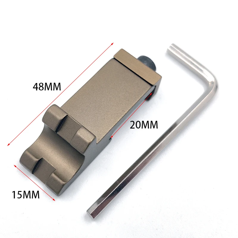 Linterna de carril inclinado de 45 grados DD/PRO/KAC adaptador de carril lateral de visión de máquina 20MM aleación de aluminio - imagen 2