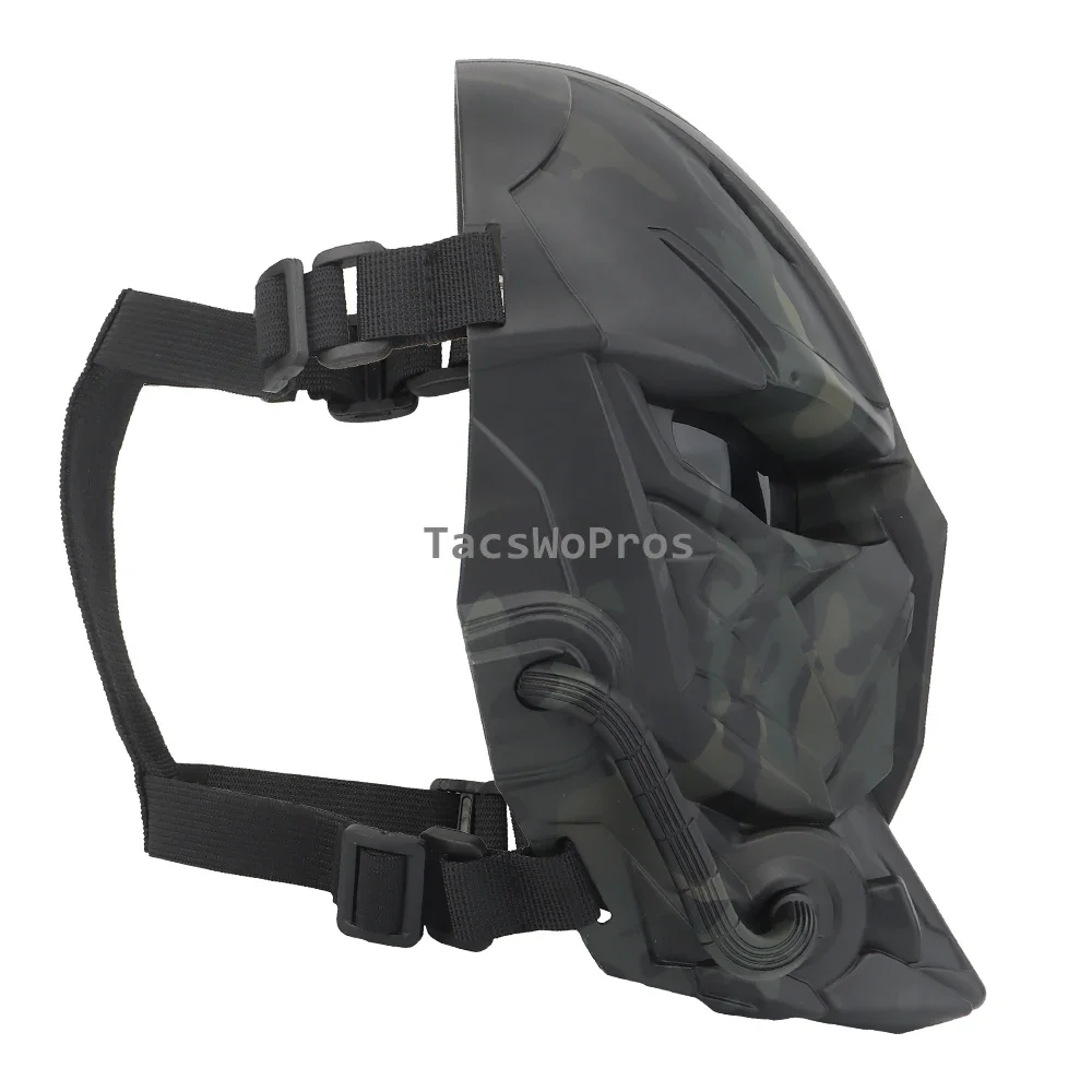CS caza cara completa máscara de calavera camuflaje táctico Airsoft Paintball tiro máscara protectora entrenamiento combate máscaras faciales - imagen 3