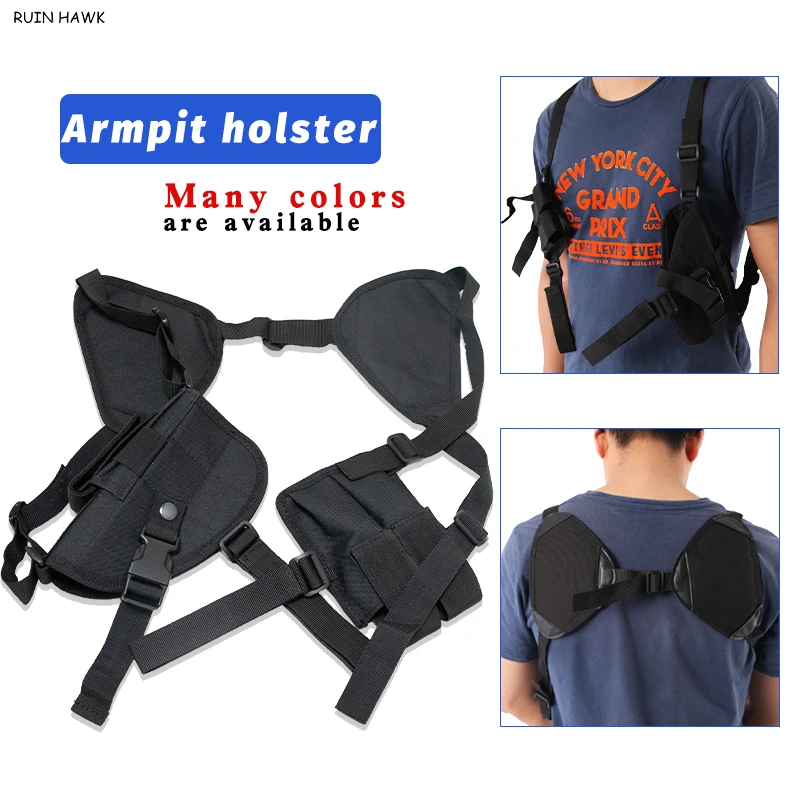 Funda de hombro de transporte oculto, funda de pistola ajustable para axila y axila, compatible con Glock 17/18/19/22/43 G2C M9 PX4 P226 - imagen 2