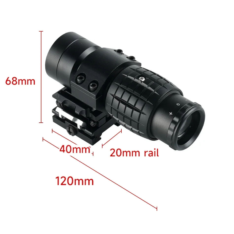 Lupa holográfica 558 3X, mira de punto rojo y verde 551 552 553, mira óptica táctica para Rifle Airsoft, compatible con montaje en riel de 20mm - imagen 4