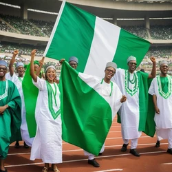 Bandera señales Nigeria verde blanco gran formato