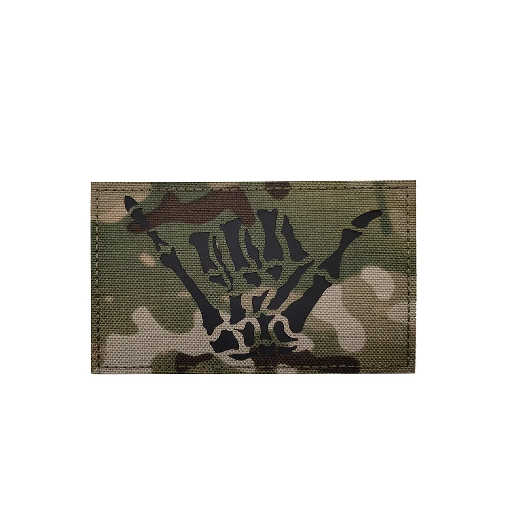 Banda reflectante IR para el brazo, pegatina luminosa para bolso, letras en inglés, parches traseros para ropa - imagen 5