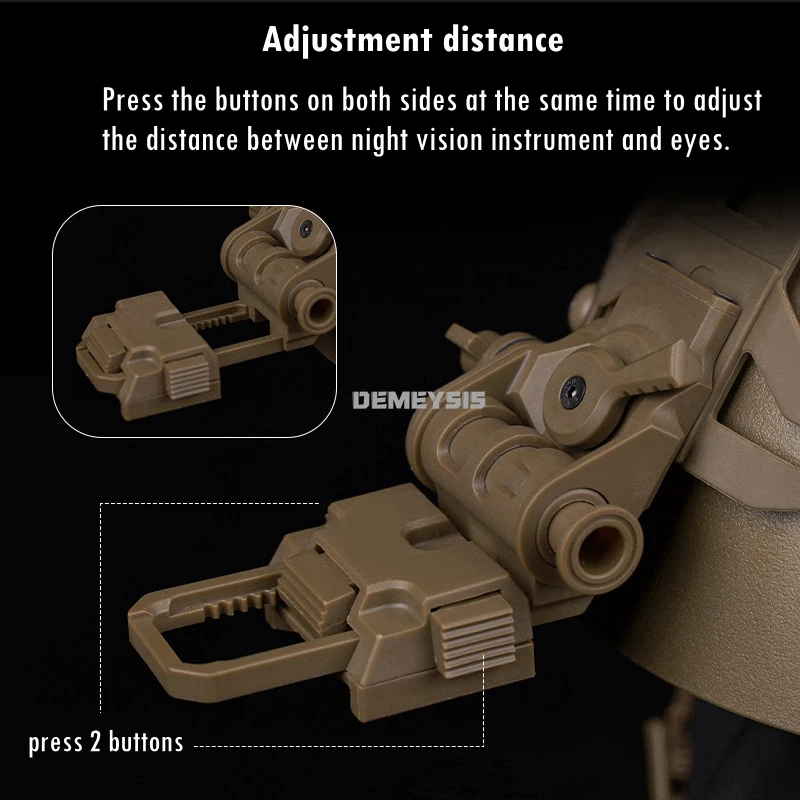 Kit de soporte de visión nocturna para casco táctico, montaje rápido para caza y Tiro, NVG para PVS15 / PVS18 / PGPNVG18 - imagen 5