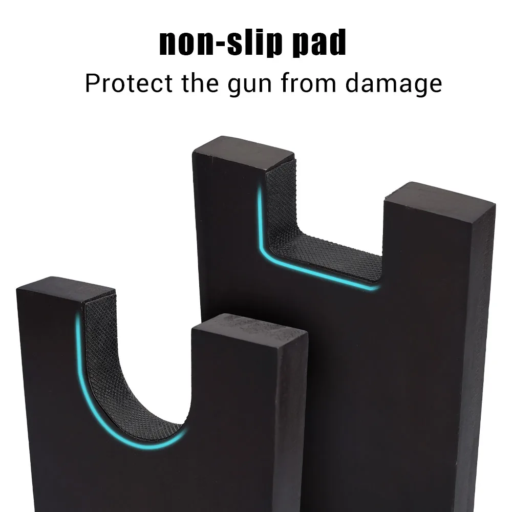 Estante de madera para pistola, soportes de exhibición para pistola Rilfle, estante para pistola de tiro, soporte para arma de fuego, organizador, estante Horizontal, accesorios de caza - imagen 2