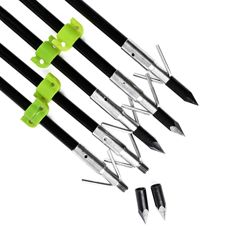 Flechas de pesca para tiro con arco recurvo, 32,5 "de longitud, 8mm, fibra de vidrio - imagen 5