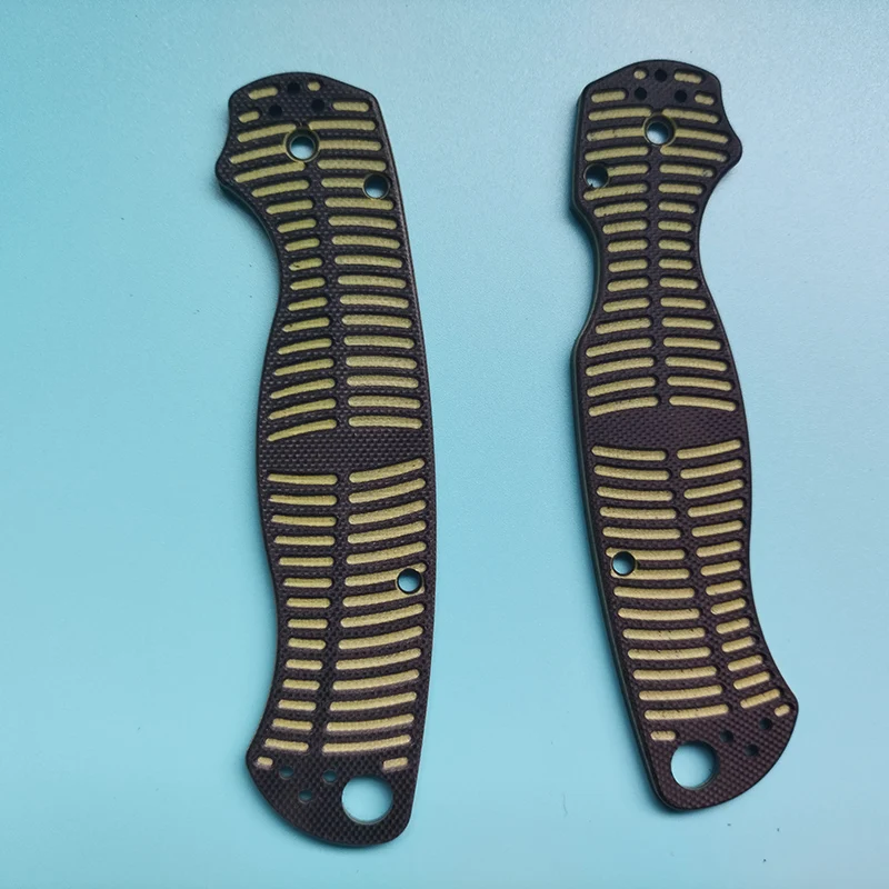 Cuchillo CNC con diseño de hueso de pescado, báscula de mango de agarre de Material G10 para cuchillos Spyderco C81 Paramilitary2, reemplazo de accesorios de fabricación DIY - imagen 5