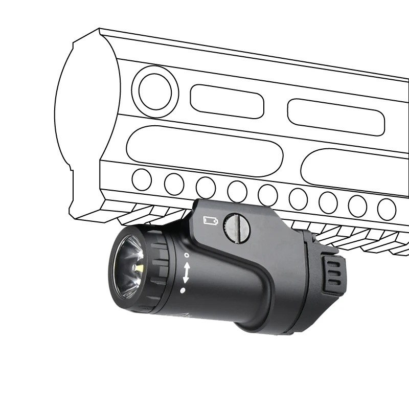 Linterna táctica de pistola SG, Mini luz estroboscópica de Metal, equipo de caza Airsoft, lámpara LED X300 para M1913 y otros sistemas de riel de 20mm - imagen 5