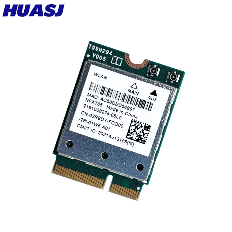 QCNFA765 M2 Llave E Wi-Fi 6 BT 5.2 M. Módulo NGFF Wifi NFA765A 802.11ac/Ax 2.4G/5G/6G 2400Mbps NFA765 WiFi6 - imagen 3