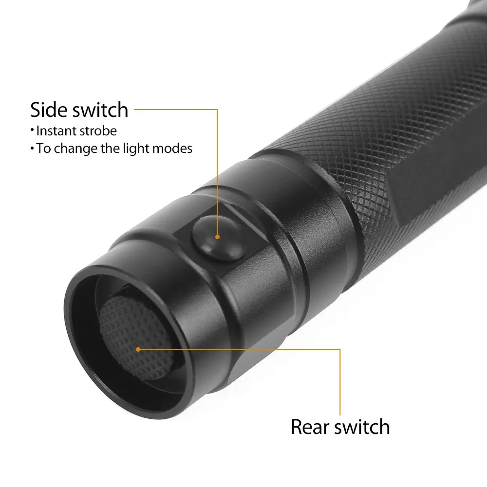 Linterna táctica LED recargable con interruptor de presión para airsoft - imagen 4