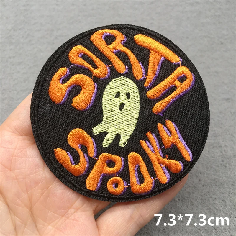 Parche bordado de letras de colores de dibujos animados, apliques de costura, parches termoadhesivos para ropa, pegatina Punk de chaqueta DIY - imagen 4