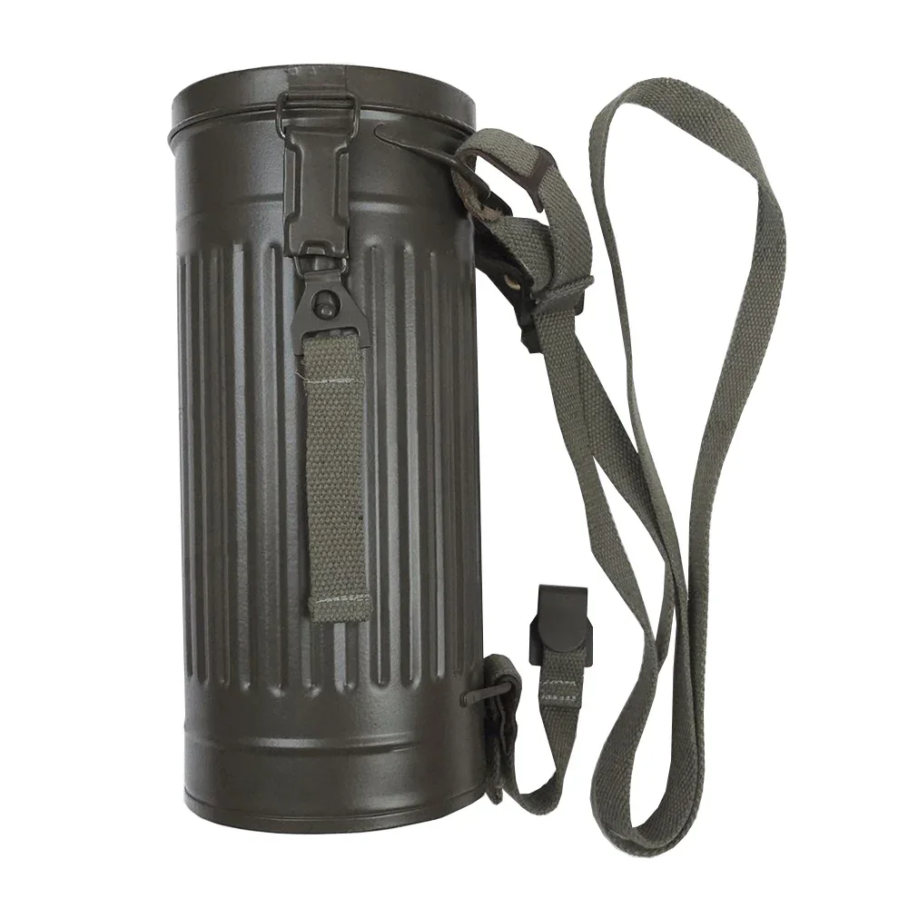 Bolsa de máscara de Gas alemana de la Segunda Guerra Mundial, equipo de soldados, bolsa de equipo combinado, bolsa de máscara de Gas alemana equipada con combinación de cuero - imagen 5