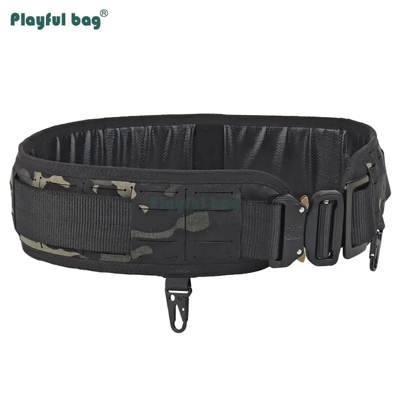 Cinturón táctico de nailon para hombre, pretina desmontable de doble uso MOLLE, equipo de entrenamiento de caza al aire libre, Airsoft AQB151 - imagen 2