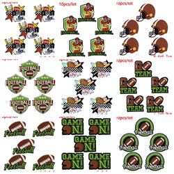 10 unids/lote parche bordado de fútbol parches para planchar para ropa equipo deportes competición parches costura planchado insignias apliques