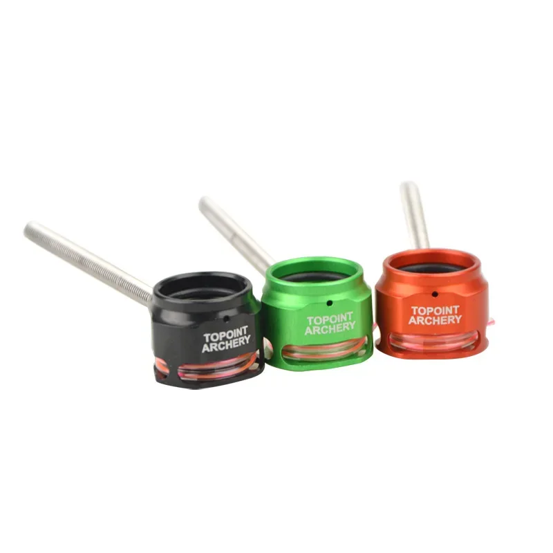 1 unidad TR1005 arco recurvo cabeza de puntería 0,019 "Pin de mira óptica de fibra roja mecanizado CNC tiro con arco accesorios de caza - imagen 5