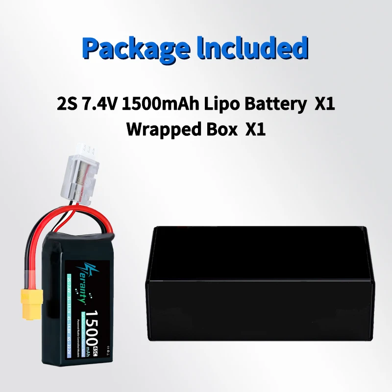 Batería LiPo 2S 1500mAh 45C XT30/XT60 para dron FPV - imagen 5