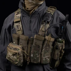 Chaleco táctico ligero ajustable MOLLE caza Airsoft – Cargadores M4 AR
