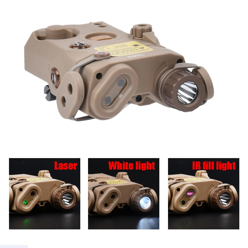 PEQ-15 táctica de Airsoft PEQ15 LA5C punto rojo verde azul, luz de relleno, luz de láser, luz de exploración, luz de exploración LED, linterna estroboscópica PEQ - imagen 5