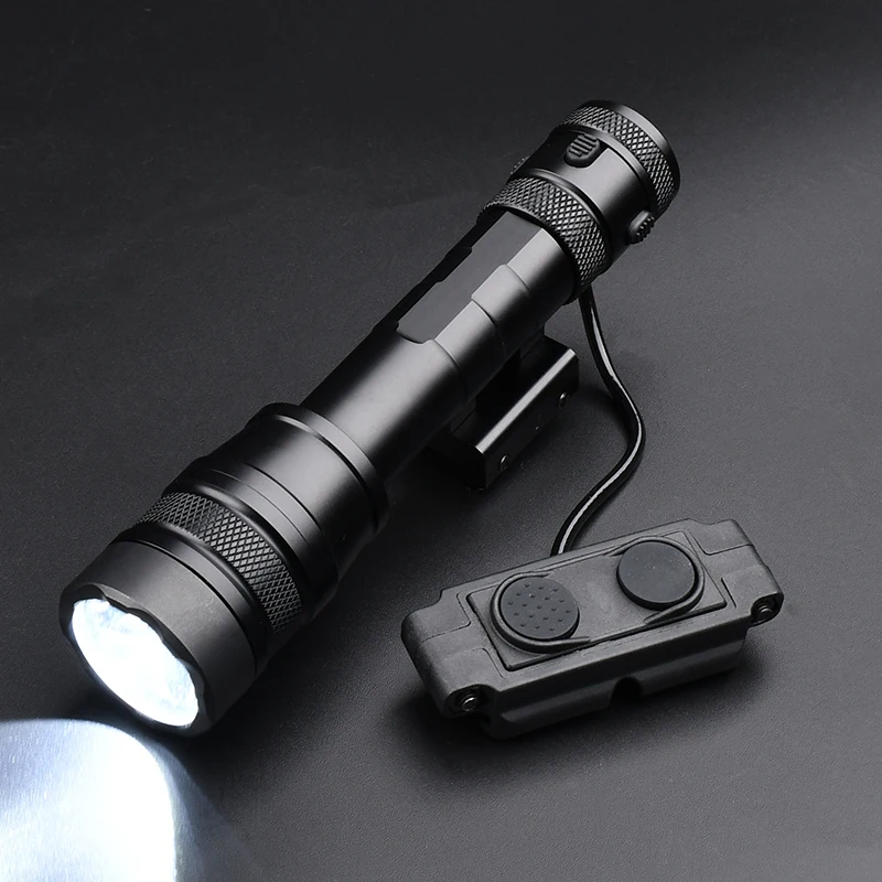 Riel metálico de 1300 lúmenes, luz blanca de alta potencia, linterna táctica potente para caza y Airsoft, accesorios aptos para riel de 20mm - imagen 4