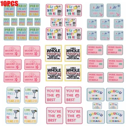 10 Uds. Parches bordados de letras personalizados, parche de dibujos animados/letras, parches para planchar para ropa, parches termoadhesivos, insignias para coser