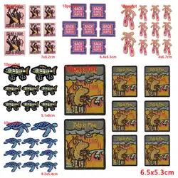 Parche militar termoadhesivo llama punk bordado para ropa y chaleco