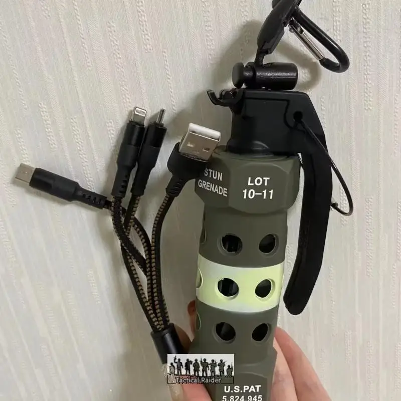 Línea de datos de carga rápida para exteriores M84, vibrador modelo tres en uno, carga de teléfono móvil universal - imagen 4