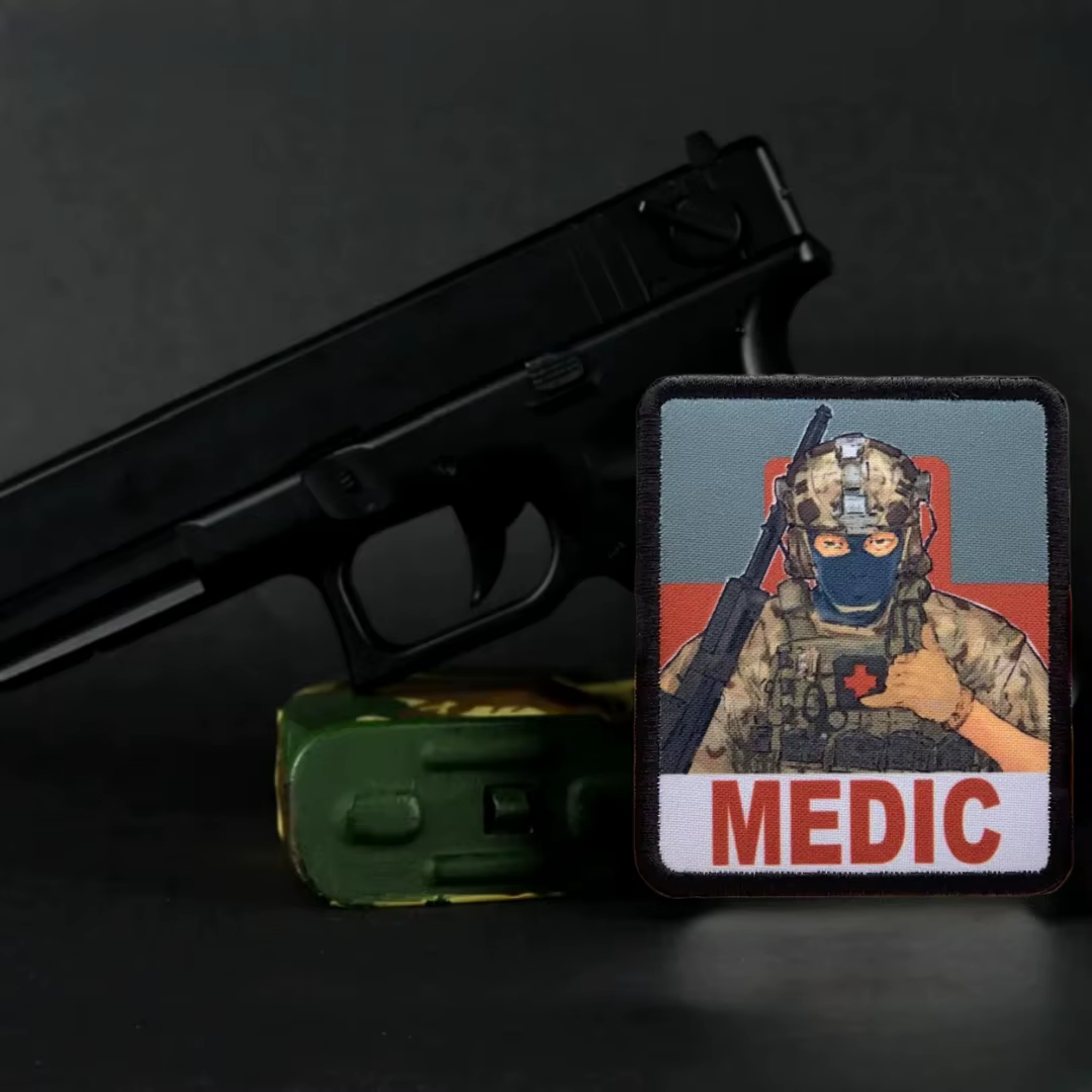 Parche táctico rescate médico MOLLE – Insignia gancho bucle mochila - imagen 4