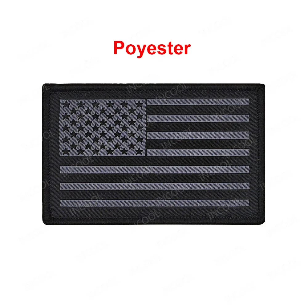 Parches de bandera de EE. UU. Para ropa, insignias de sujetador de motorista táctico de línea roja y azul, gorra de chaqueta y mochila - imagen 4