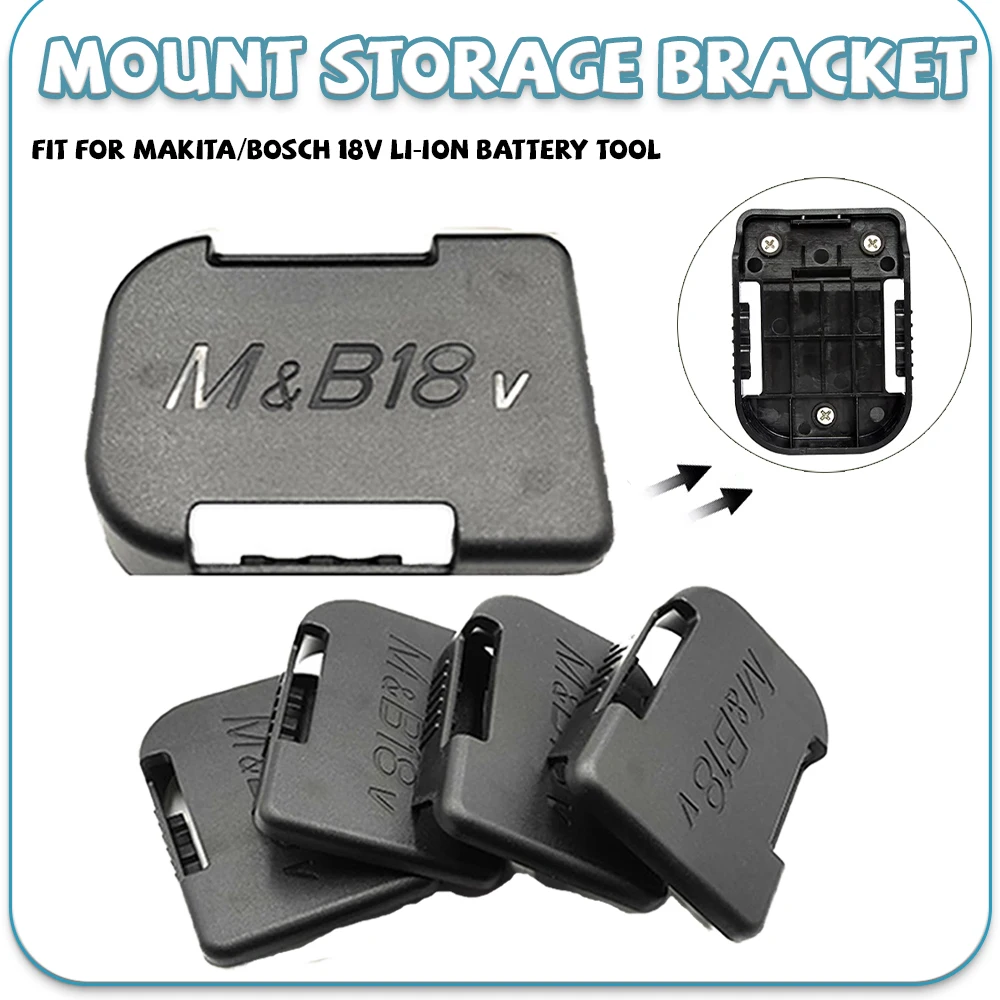 Soporte de almacenamiento de montaje de herramientas apto para Makita/Bosch 18V Li-ion batería herramienta máquina soporte cinturón montaje estante ranura almacenamiento