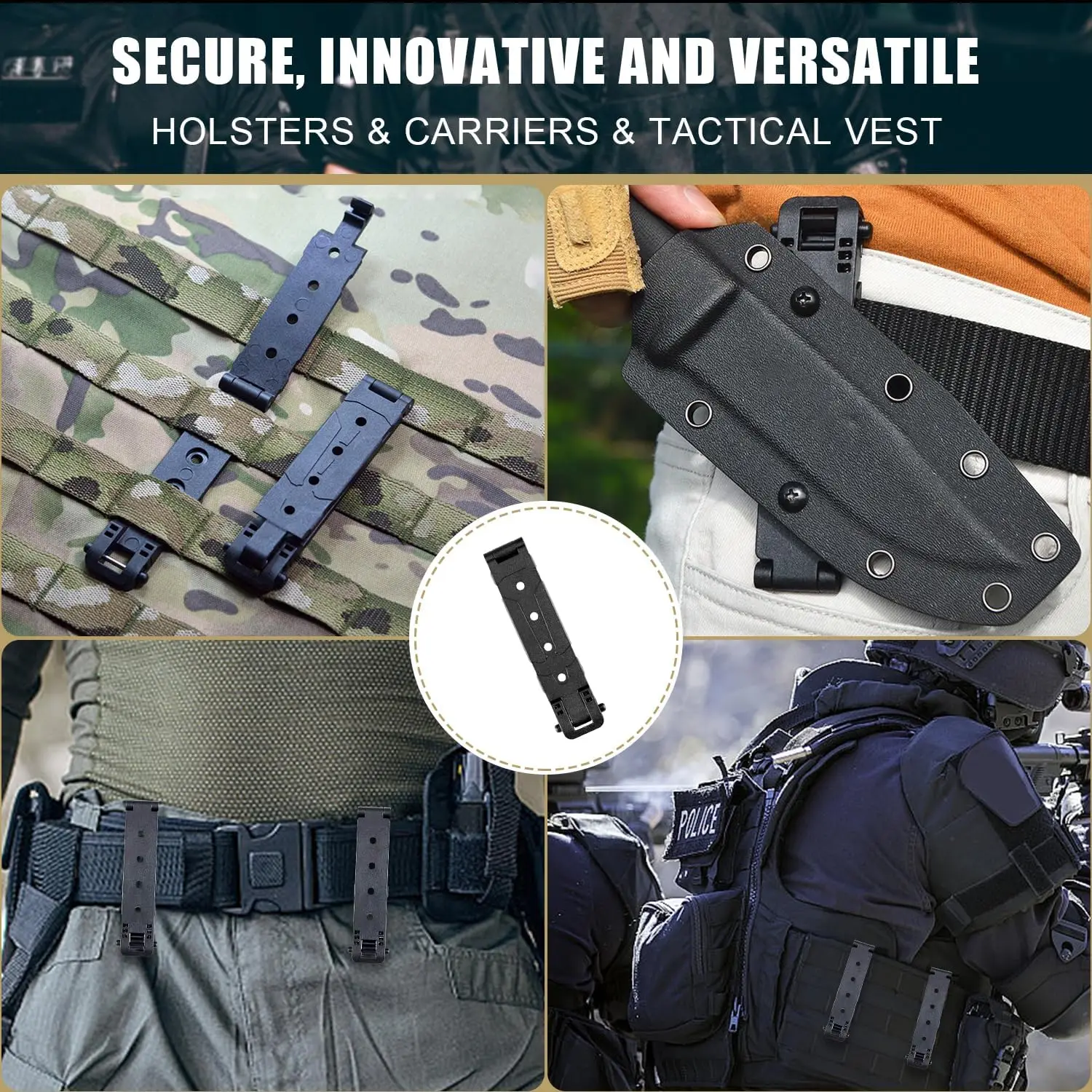 Clip MOLLE-LOK para funda KYDEX con hebilla trasera - imagen 4