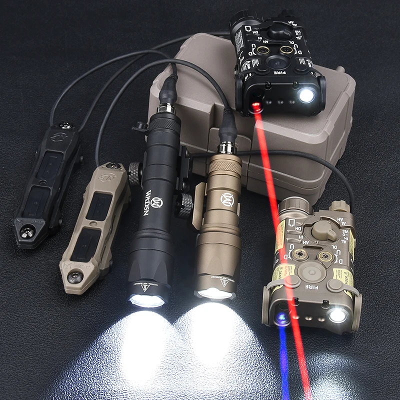 WADSN Airsoft NGAL todo Metal rojo verde azul IR indicador láser linterna táctica Surefir M300 M600 luz de explorador para caza CS - imagen 4