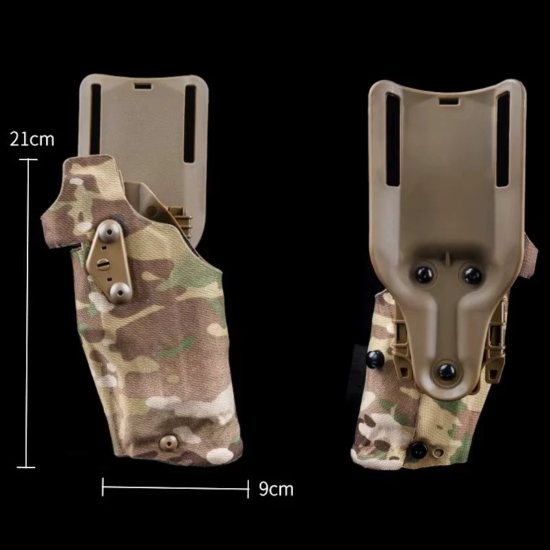 תיק עור טקטי ליד שמאל, Glock 17 Gen4 19 עם תיבת אקדח מהירה לשחרור מהיר X300, עם חגורת ירך אביזרים לירי - imagen 5