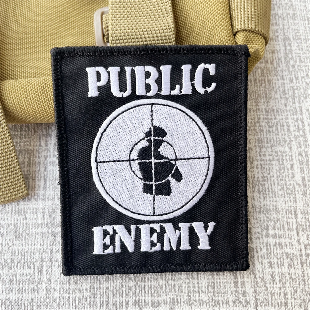 MEMENTO MORI esqueleto dedos moral insignia parches bordado militar PUBLIC ENEMY brazalete táctico mochila pegatina - imagen 4