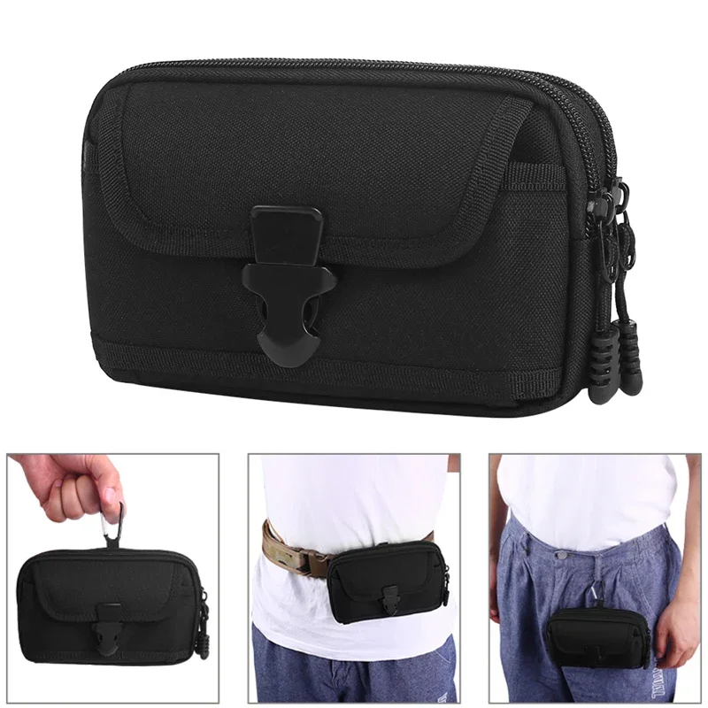 Bolsa táctica Molle para teléfono móvil, bolsillo pequeño para teléfono de 6,5 pulgadas, bolsa EDC para caza, viaje, Camping, bolsa al aire libre - imagen 2