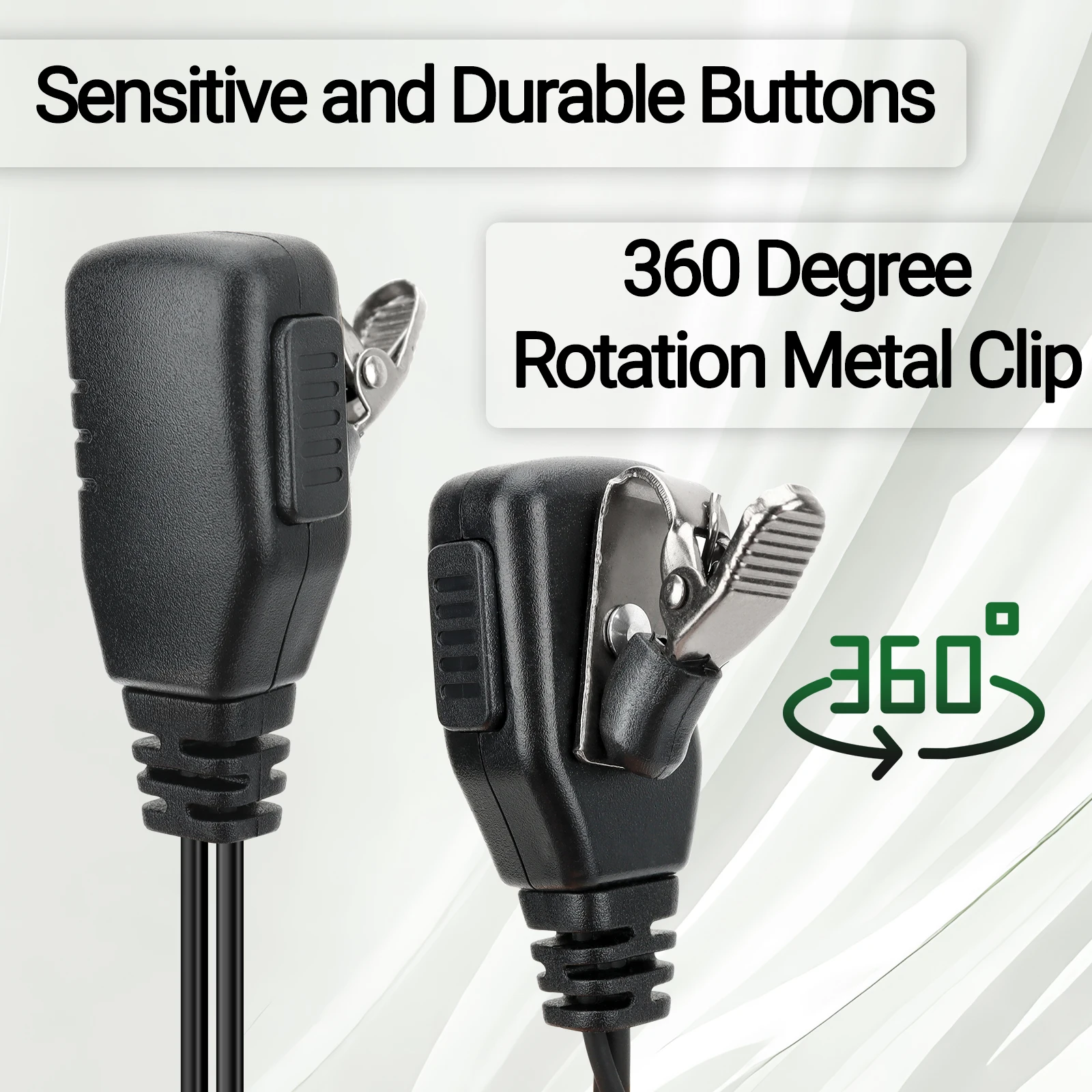 Walkie Talkie Auriculares con tubo de aire acústico Auricular PTT de 2 pines para Baofeng UV-5R BF-888S UV-21 PRO Quansheng UV-K5 UV-K5 (8) - imagen 4