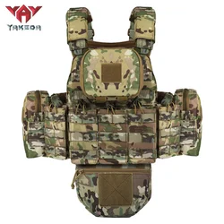 YAKEDA chaleco táctico portador de placas para caza y Airsoft