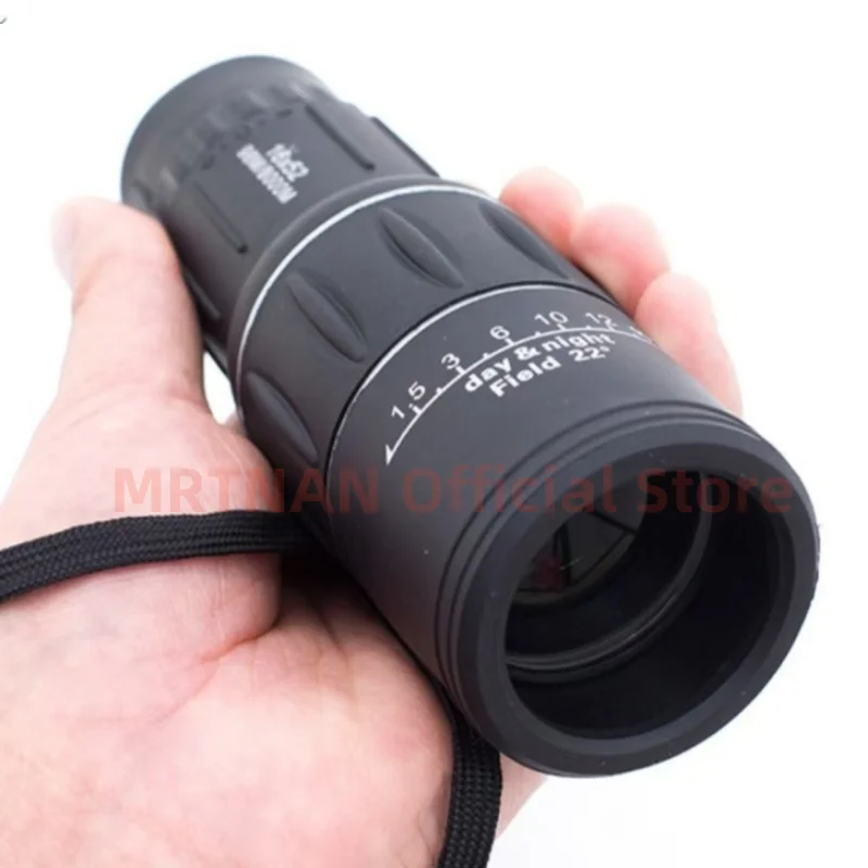 Telescopio Monocular portátil de película verde de alta definición para exteriores, 16x52, alcance HD, telescopio de fotografía de concierto de senderismo de baja luz